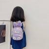 Adorable Bunny Ear Cartoon Kids Backpack Stylish Korean Design Sequin Pu Material