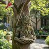 Bird Feeder Resin Sasquatchs Sculpture Birdseed Tray Bird Feeding Sculpture Ornament For Backyard Garden Art Decor In The Tree