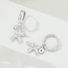 Orstarry S925 Silver Earrings Cute Pet Balloon Dog Cat Tassel Paw Print Earrings For Women Birthday Gift Silver Jewelry