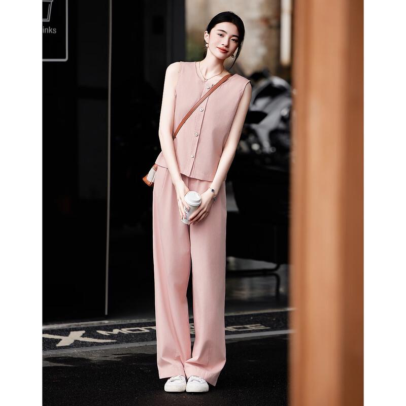 Demana Summer Cotton Vest & Pants Two-Piece Set