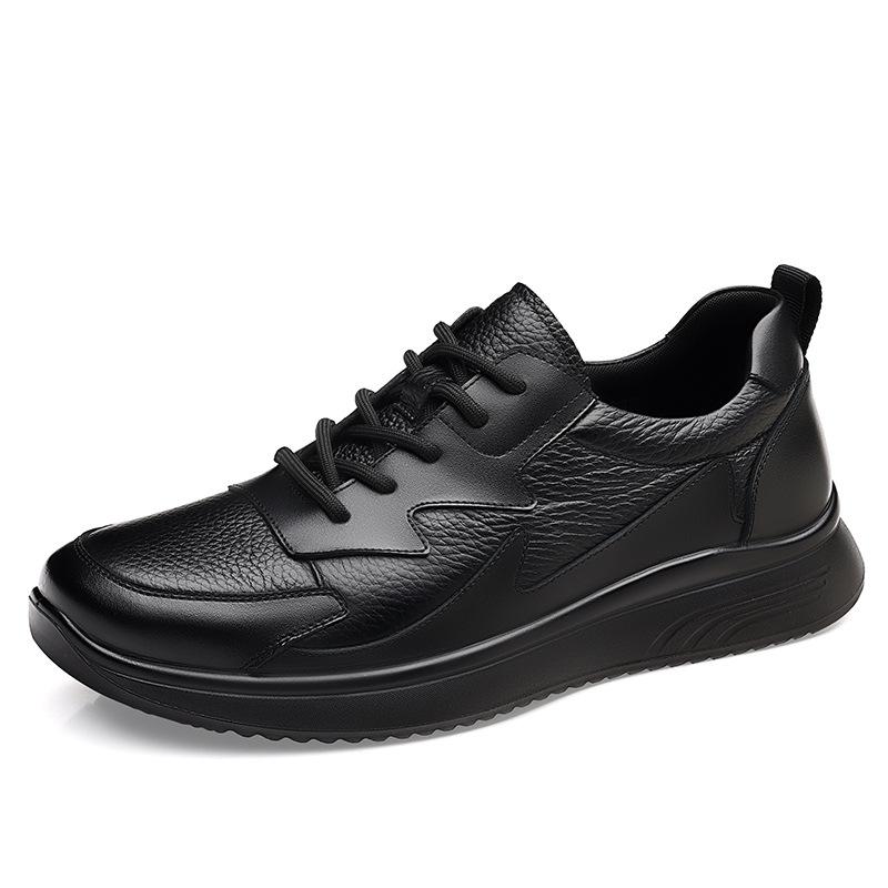Autumn New Shoes for Men Genuine Leather Shoes Fashion Casual Sport Shoes Comfortable Lace-up Sneaker