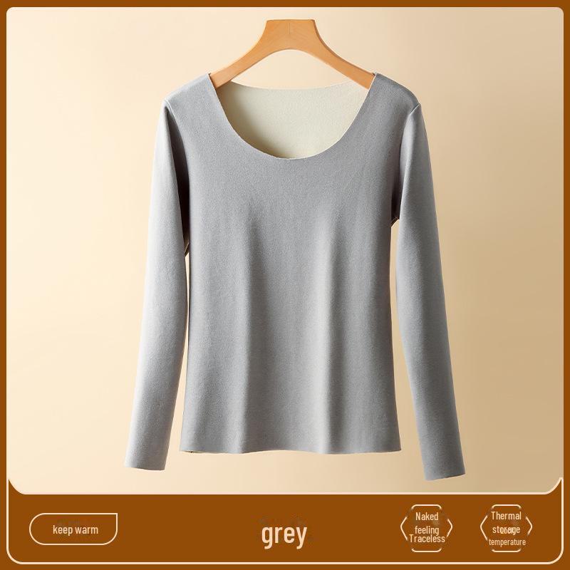 German Velvet Seamless Thermal Top & Pants Set for Autumn/Winter
