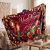 Christmas Custom Name Printed Flannel Blanket Warm Comfort Bed Throw Home Decor Holiday Gift