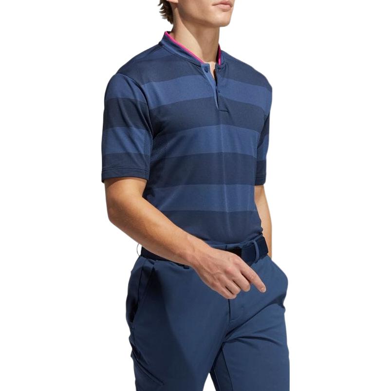 adidas Gestreifter Logo Pullover Poloshirt Herren Poloshirts Blau GL4639