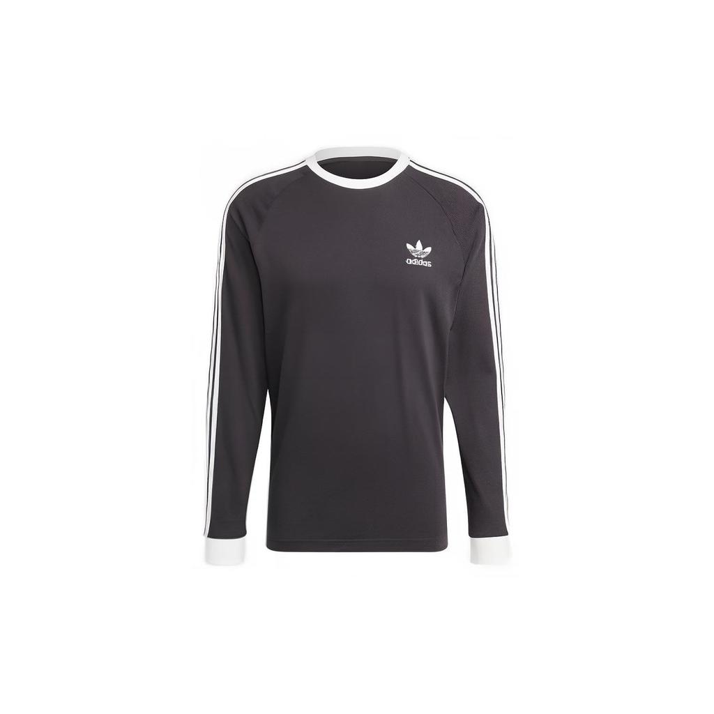 Adidas Originals Adicolor Series Trefoil Double Side Stripe Long Sleeve T-Shirt Men Tops Black IA4877