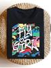 Fly 80s 90s Retro Hip Hop TShirt Old Camo Graphic Tee with Graffiti Print Loose Fit Casual Streetwear for BGirl Culture