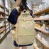 Sweet and cool girl schoolbag high value college style primary and secondary school students letter embroidery backpack men
