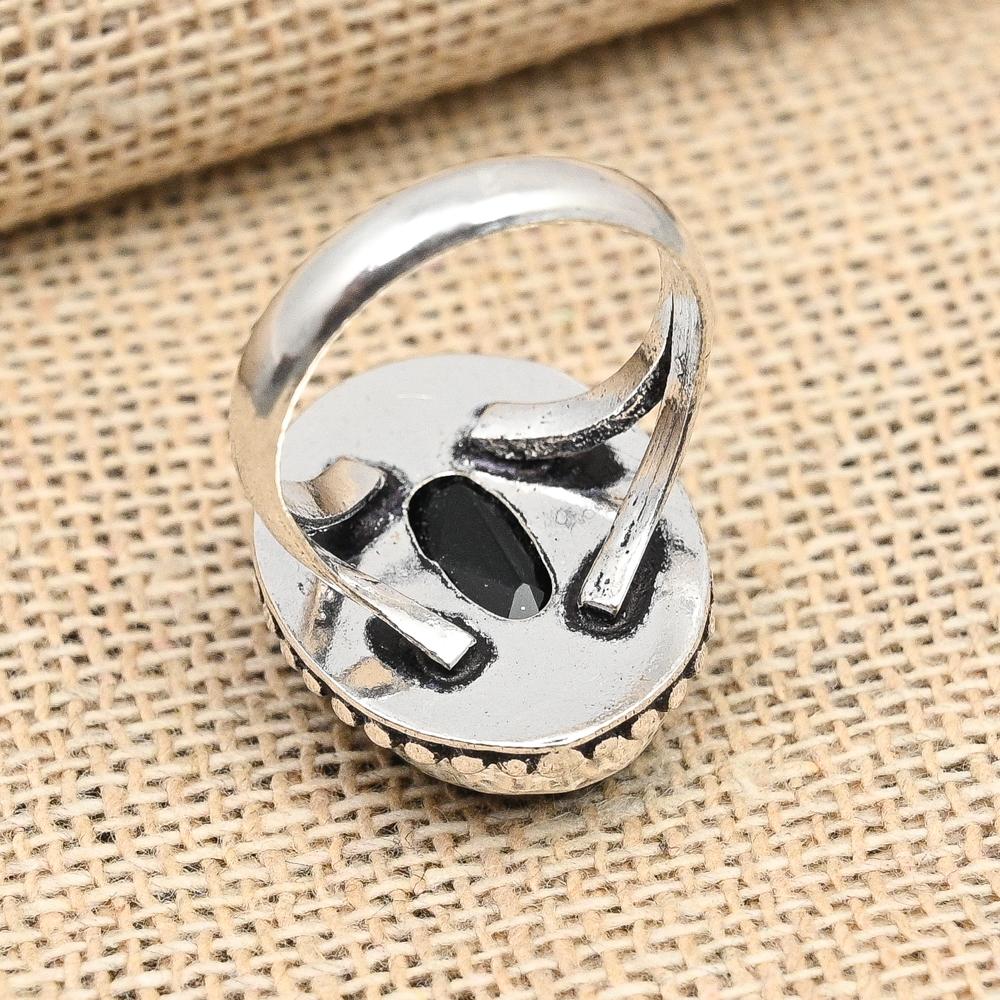 Χειροποίητο κόσμημα πολύτιμος λίθος χρώμιο διοψίδιο 925 μασίφ ασημένιο δαχτυλίδι για γυναίκες