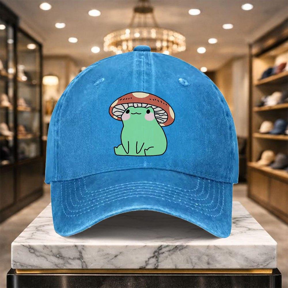 Casual Cartoon Frog Baseball Cap Adjustable Street Style Hat for Outdoor Sports Daily Wear