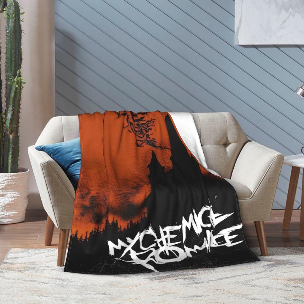 My Chemical Romance Rock Music Flannel Blankets Novelty Throw Blankets for Home 125*100cm Bedspreads