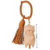 Retro Wooden Cat Keychain Hand Carved Cute Kitty Bag Pendant Decor Car Keyring For Women Couple  Jewelry Accessories Gift