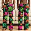 Men's Novelty Halloween Pajama Pants with Funny Fake Underwear Print for Sleepwear
