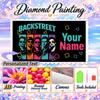 Backstreet Boys 5D DIY Diamond Painting Custom Name Text, Full Drill Rhinestone Mosaic Art Home Gift