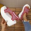 Sandalen Damen Frühling und Sommer Bequem Lässig Netz Damen Schuhe Plateau Keilabsatz Große Größe Sportsandalen