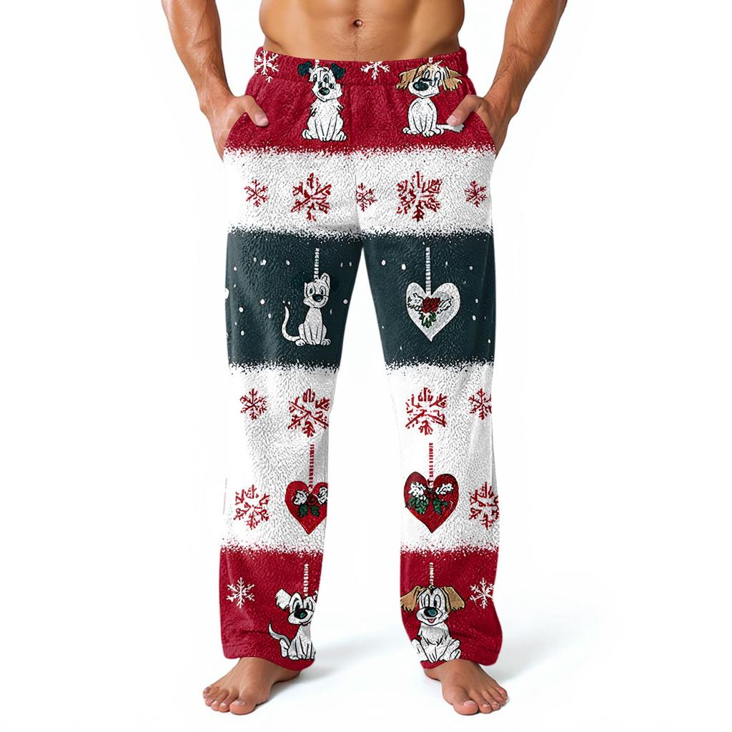 Herren Allover bedruckte Homewear-Hose Schlaf-Pyjamahose Lange Hose Pyjamahose