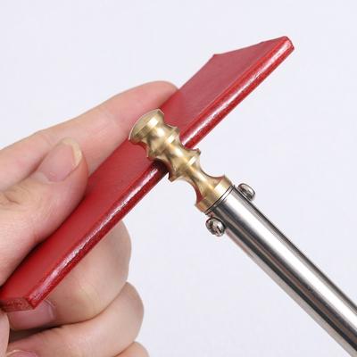 Pointed or Flat Tip Leather Burnisher Tool Pressing Line Brass Leather Edge Slicker Soldering Iron Burnishing Tool