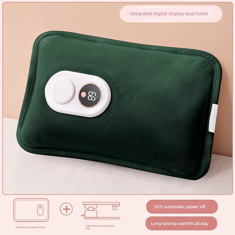 Rechargeable Explosion-Proof Hot Water Bottle, Electric Heating Pad for Bed, Cute Plush Hand Warmer for Women, Warming Gadget