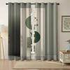 2pc Geometric Floral Print Curtains   Polyester Fabric   Machine Washable   Suitable for Bedroom and Living Room Decoration