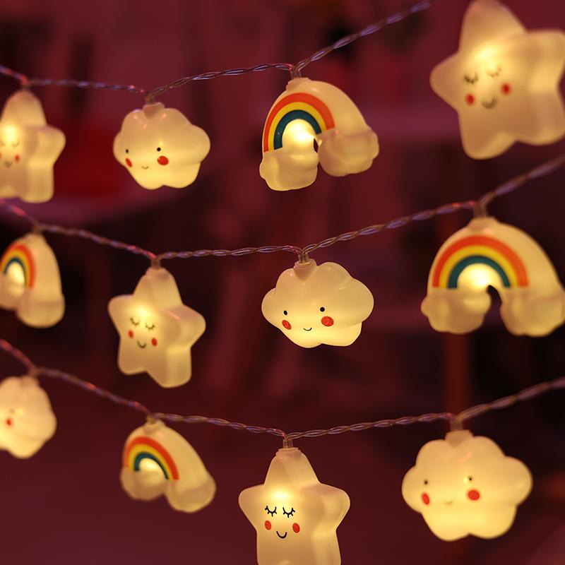 Star Cloud Rainbow Light String LED Star Light Children's Birthday and Children's Day Room Decoration Light