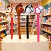 Inflatable Horsehead Stick Soft Comfortable Brown Toy for Cowboy Themed School Event Kids Stage Performance Prop