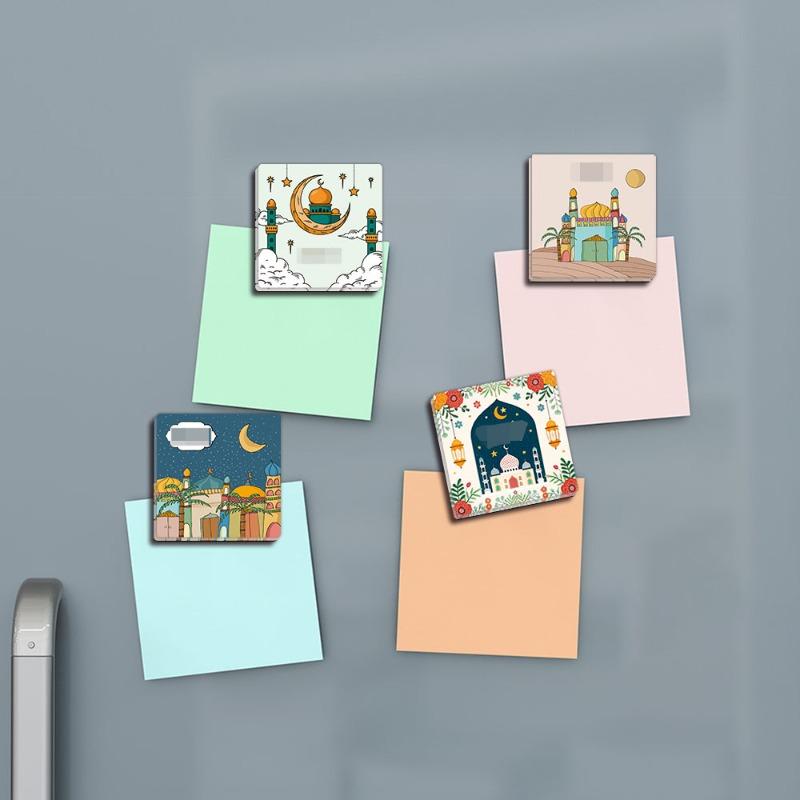 TYCT032-040 Creative Acrylic Magnetic Refrigerator Sticker - Holiday Home Decoration with Magnetic Buckle and Particle Design