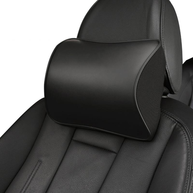 NAPPA Leather Car Neck Pillow Auto Rear Seat Back Headrest Lumbar Supports Travel Cushion For Porsche Boxster Cayenne Panamera