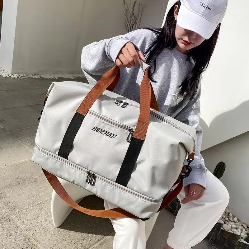 Multifunctional Gym Camping Travel Duffle Bag Large Capacity Waterproof Shoulder Bag Outdoor Luggage Bag with Shoe Compartment