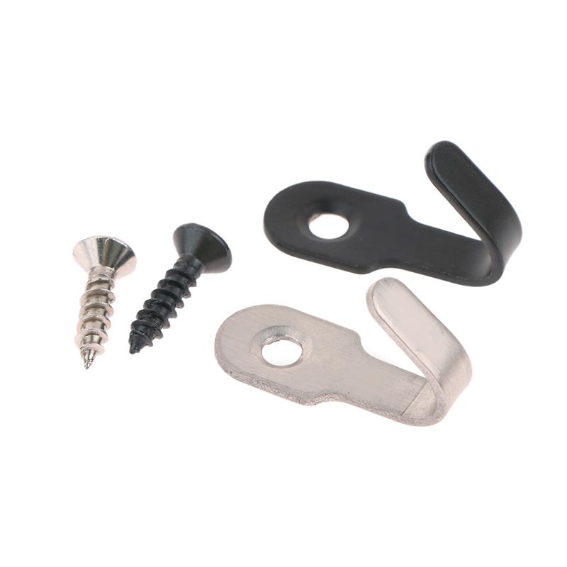 10Pcs/Set Mini Stainless Steel J-Shaped Hook With Screw Items Key Rack Wall Mounted Punching Hook Bathroom Kitchen Hardware