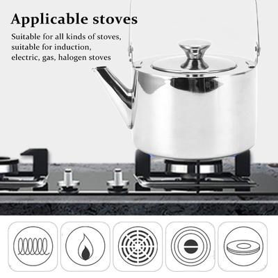 With Tea Infuser Stainless Steel Tea Kettle Thickened Metal Metal Tea Kettle  Home Use