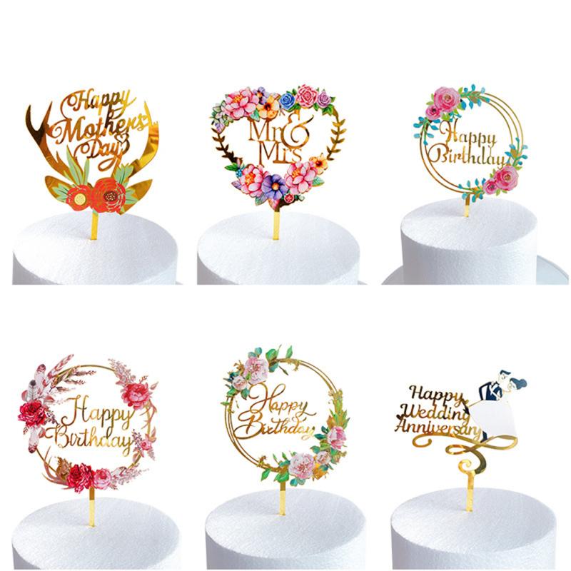Acrylic Cake Topper Decoration for Birthday Wedding Party Photo Prop