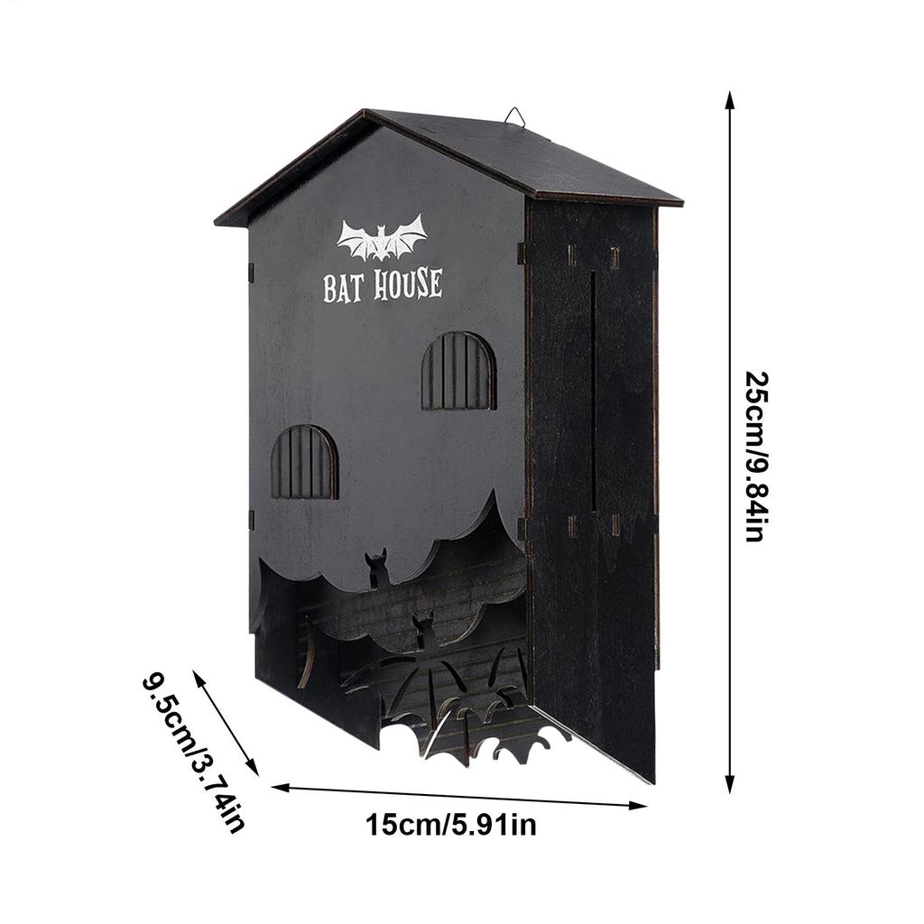Bat Houses For Outdoors For Tree Wooden Bat Habitat Three Chamber Wall Mount Shelter Houses Box For Outside Tree Garden