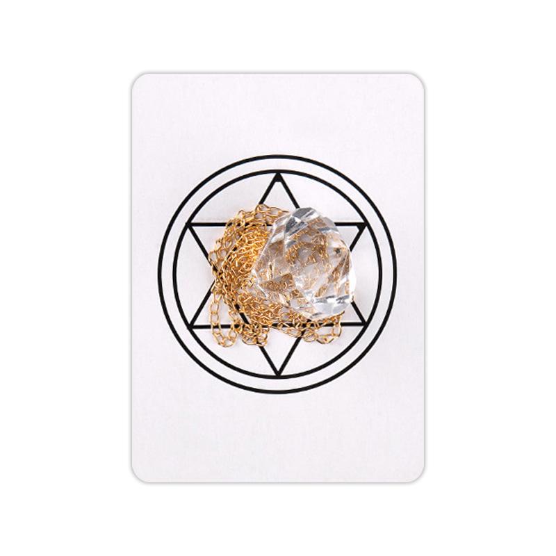 Crystal Necklace Magic Prop: Telepathy Card Prediction Puzzle Toy