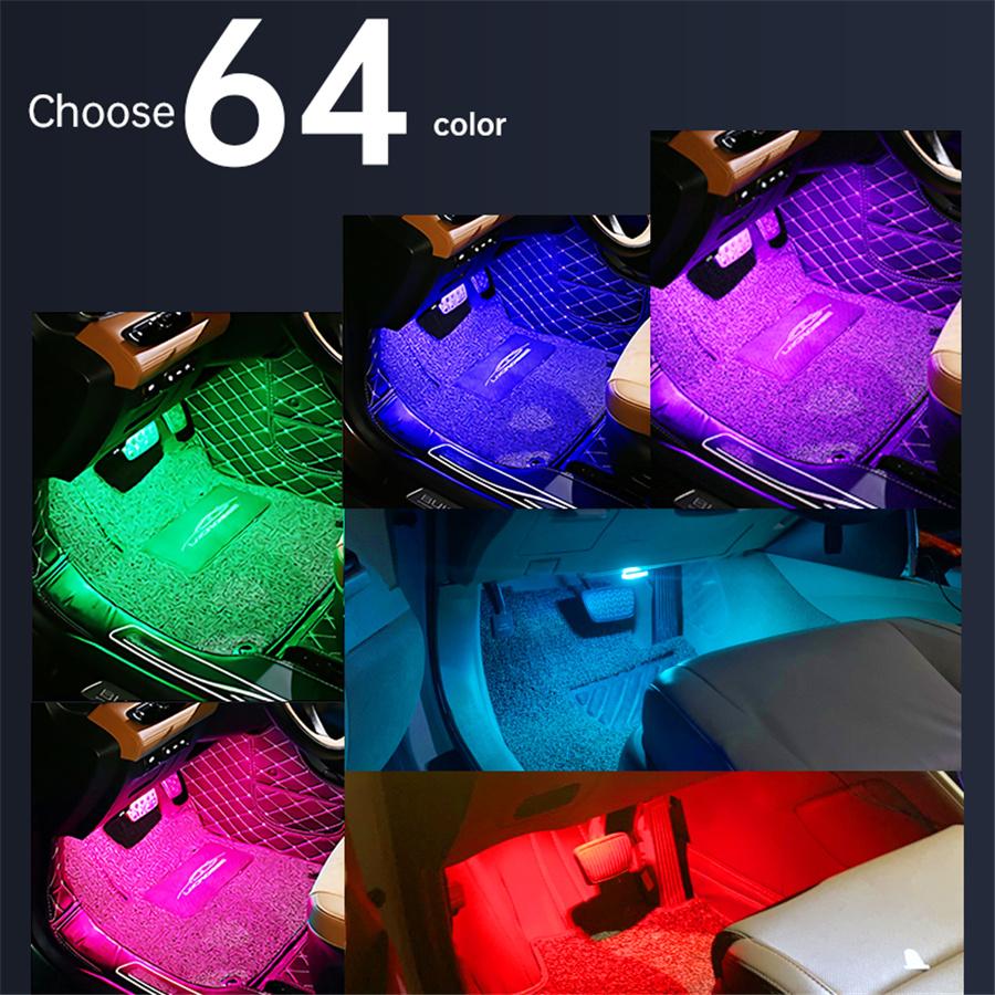 Car Interior Decoration Atmosphere Light LED RGB Ambient Lamp APP Remote Control