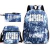 Teen Animation Backpack Elementary School Student Fashion School Bag Three-piece Set