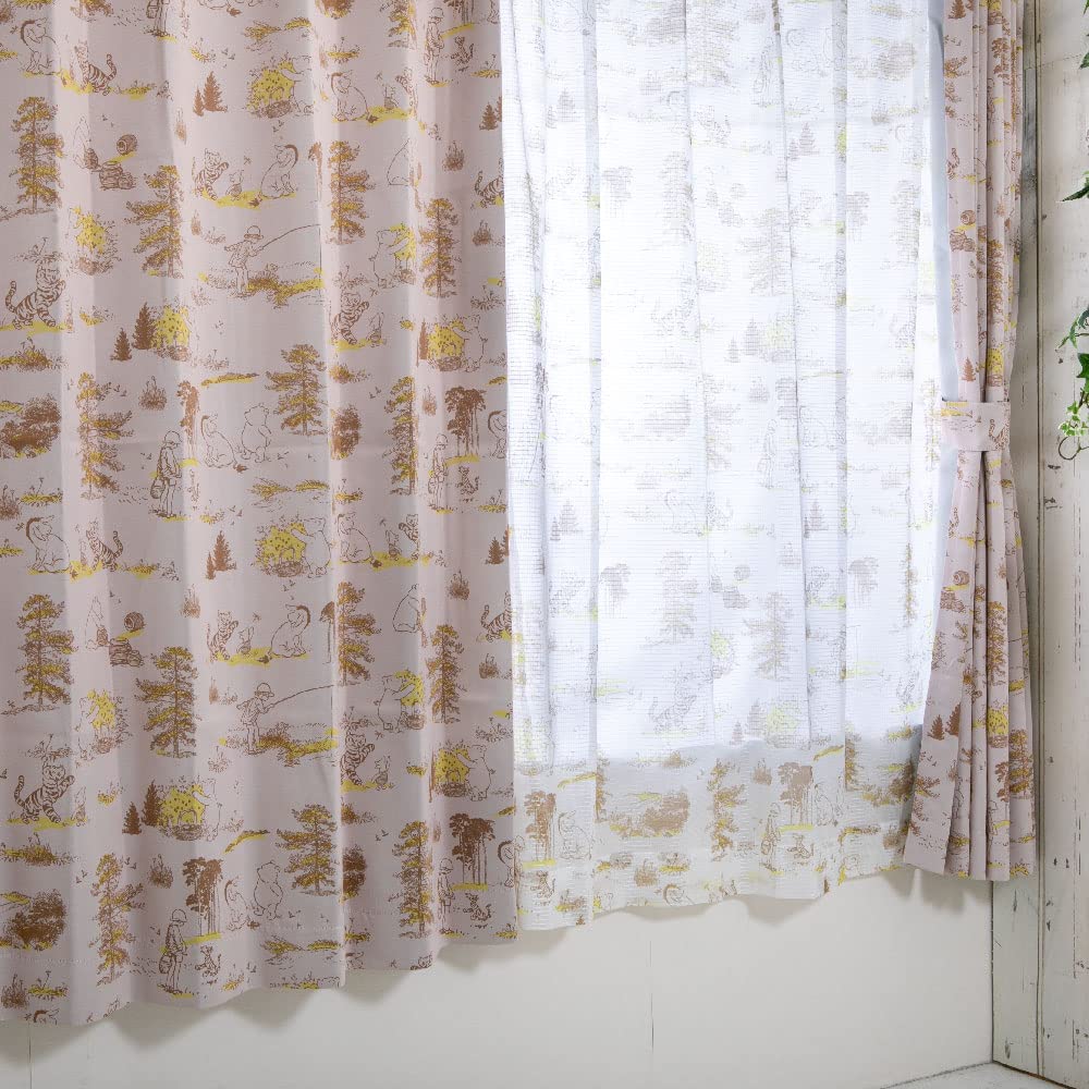 

Disney Classic Pooh Blackout and Lace Set of 100cm x Featuring and Character Designs Heat-Shielding Curtains, 4, 178cm, Pooh, Tigger, Piglet, Eeyore,
