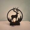 Elk Candlestick Design Create Warm Romantic Atmosphere Christmas Ornament for Home Decoration