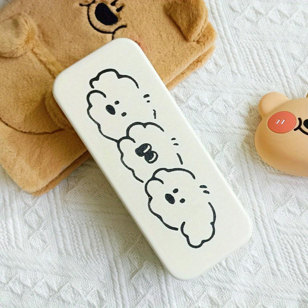 

Футляр для очков с изображением мультяшного щенка, милые солнцезащитные очки для чтения в виде животных, держатель для очков, портативный аксессуар для очков Three puppies