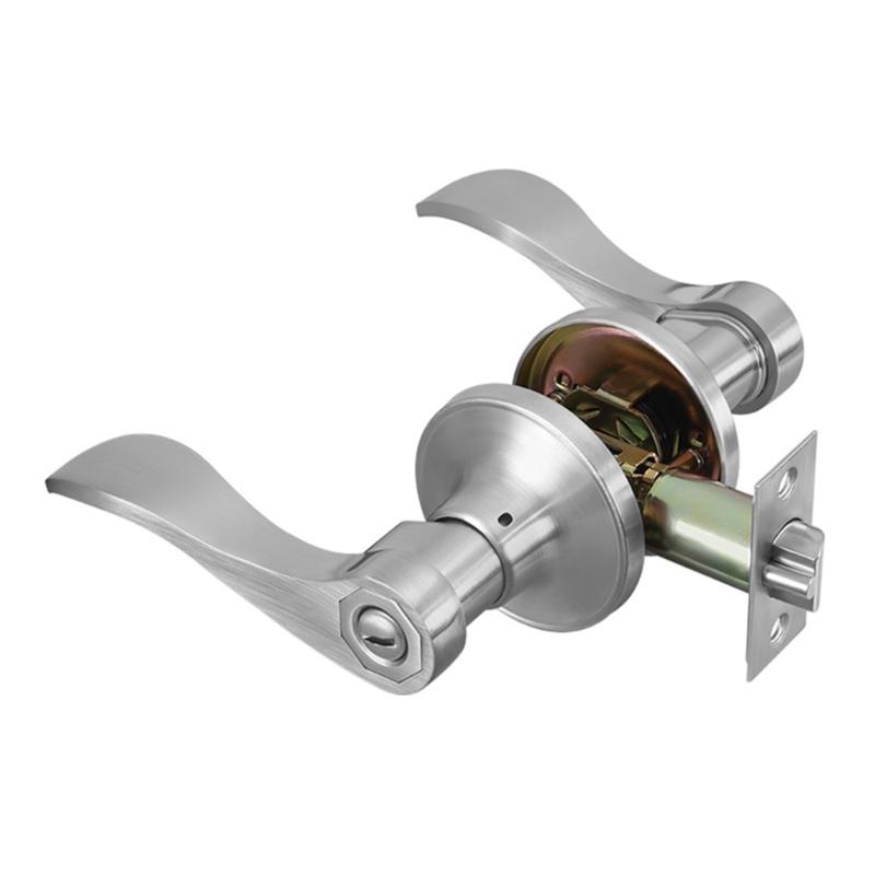 

Reversible Door Handle Smooth Grip Metal Construction Contemporary Door Lock Modern Door Handle Suitable for Home срібний