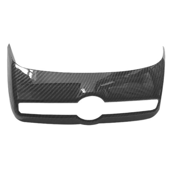 Carbon Fiber Pattern ABS Air Conditioning Switch Frame: Center Console Volume Button Decor.