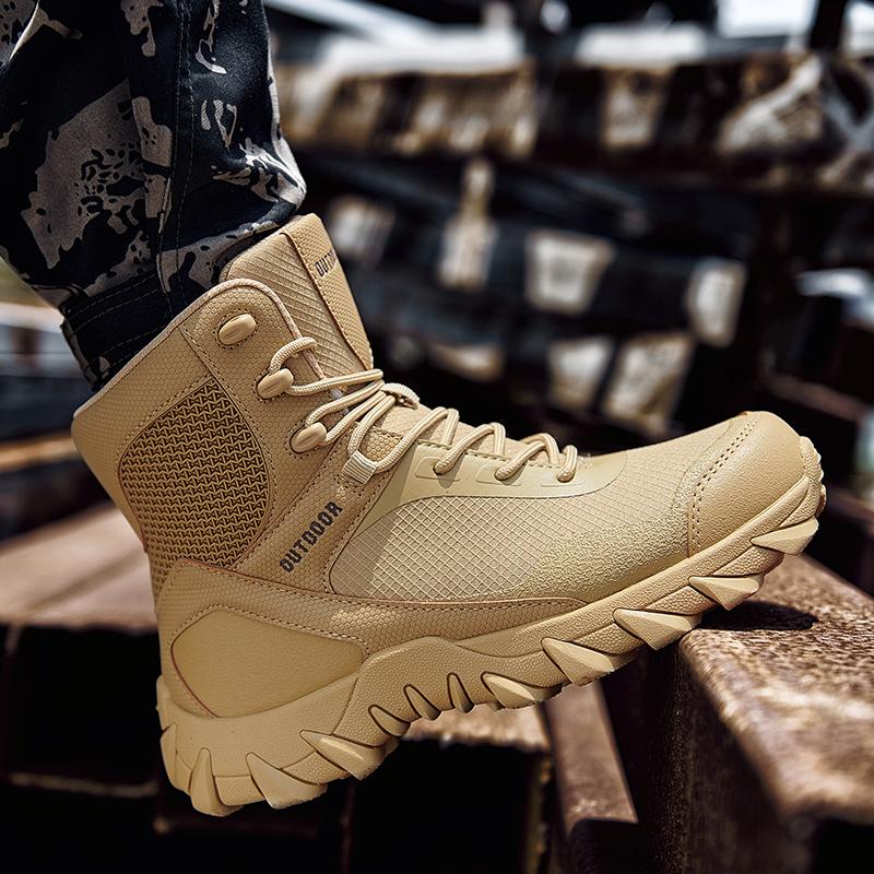 High-end Motorcycle Boots Tactical Outdoor Sports Hiking Camping Unisex Adult Men Boots Safety Shoes Boots for Men