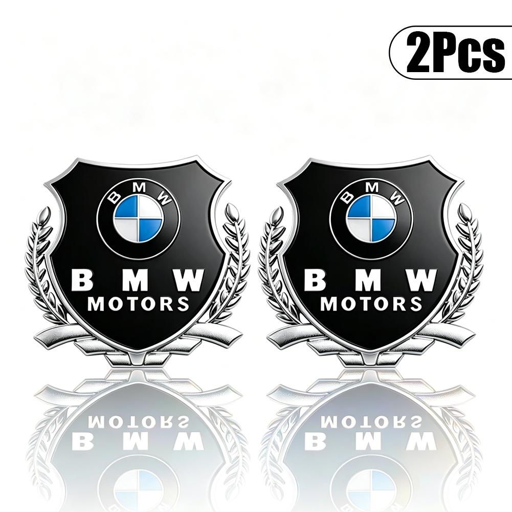 BBJM7 2Pcs 3D Metal BMW Badge Sticker Car Body Decorative Emblem Auto Exterior Accessories For BMW G80 G06 G07 G42 G14 G15 G16 F82 F20