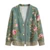 Women's Casual Button-Front Floral Print Jacket Retro for Everyday Wear
