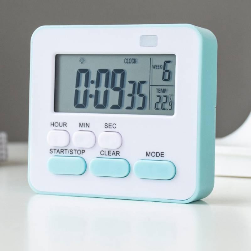 Multifunction Silent Timer With Magnetic Mount For Students And Kitchen Use