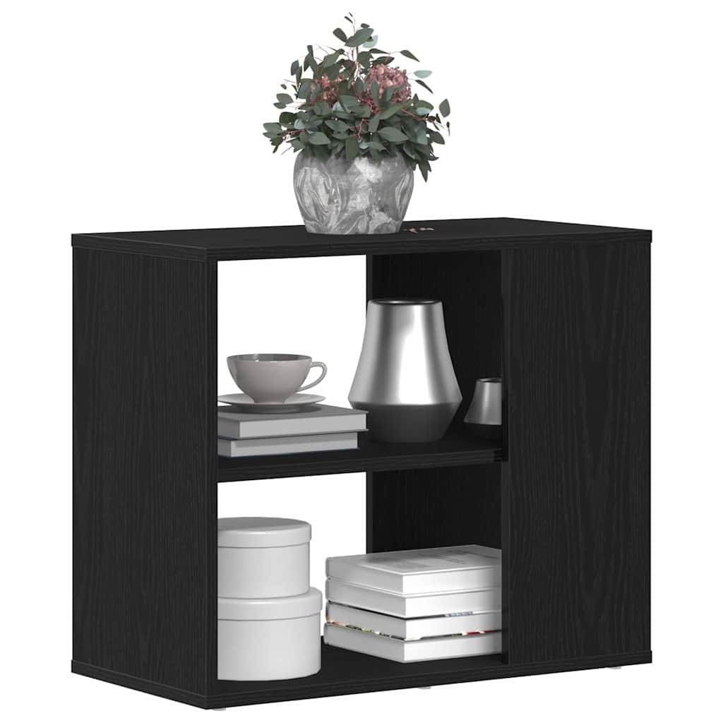 Sideboard in Black Oak Look 60 x 30 x 50 cm Engineered Wood