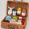 Hand-Woven Crocheted Ornaments Funny Positive Energy Vegetable Animal Doll With Hugging Card Creative Festivals Gifts Handcrafts