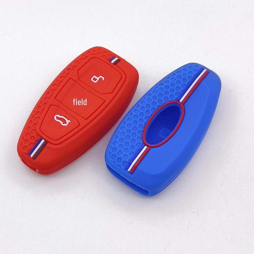 3-Button Silicone Protective Cover for Water Droplet Smart Key - Fits Ford Mondeo, Focus, and Small Cars