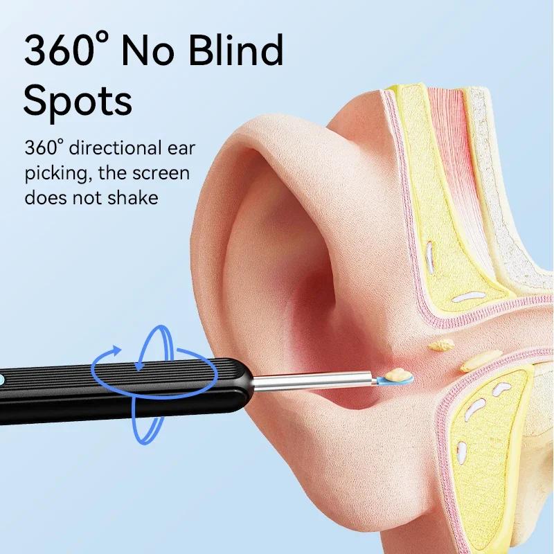 Wireless Ear Wax Removal Tool With Camera Safe Silicone Ear Cleaner For Adults And Kids Visual Otoscope Endoscope