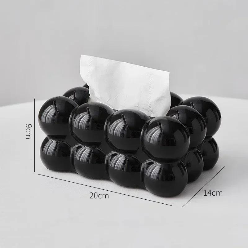 

Nordic Light Luxury High-view Tissue Box Home Living Room Coffee Table Storage Box Creative Transparent Tissue Box