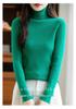 Women's Striped Wool High-Neck Sweater – Knitted Autumn/Winter Pullover Top