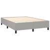 Cadre de lit avec matelas - Maison Exclusive - 140x200cm - Tête de lit réglable - Gris clair - Tissu